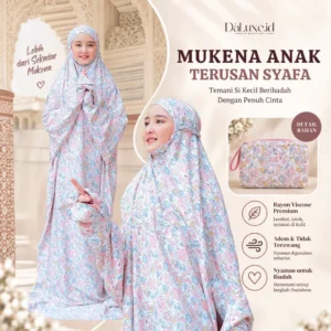 Mukena Anak Terusan Premium Usia 7 - 15 Tahun Syafa Series